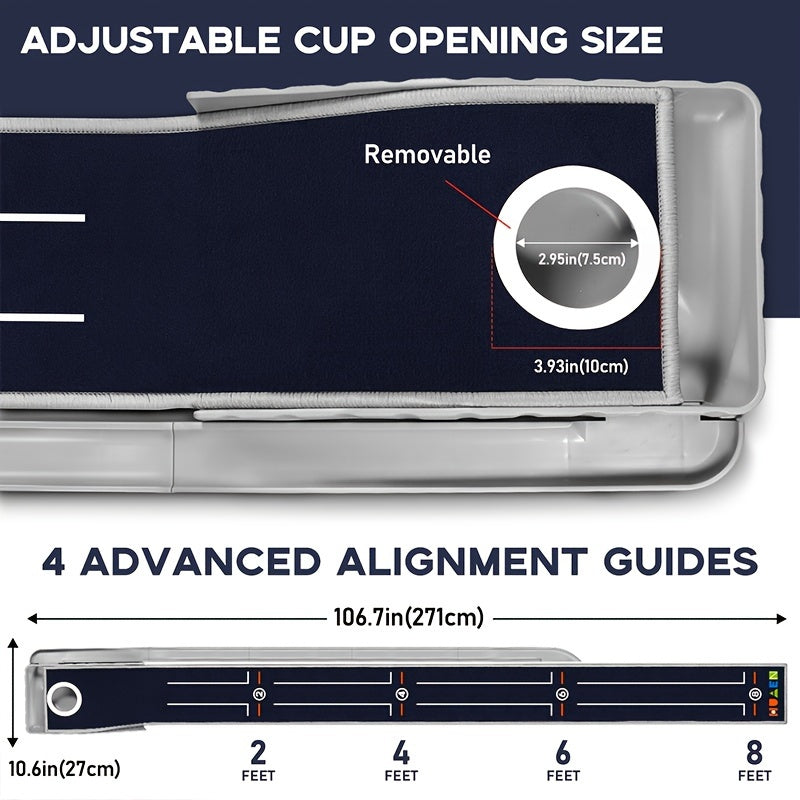 Tapis de golf compact avec retour automatique de balle et guide d’alignement - Résistant et durable, parfait pour l'intérieur/extérieur, accessoire pour hommes amateurs de golf - Idéal comme cadeau pour les passionnés de golf King of Toys