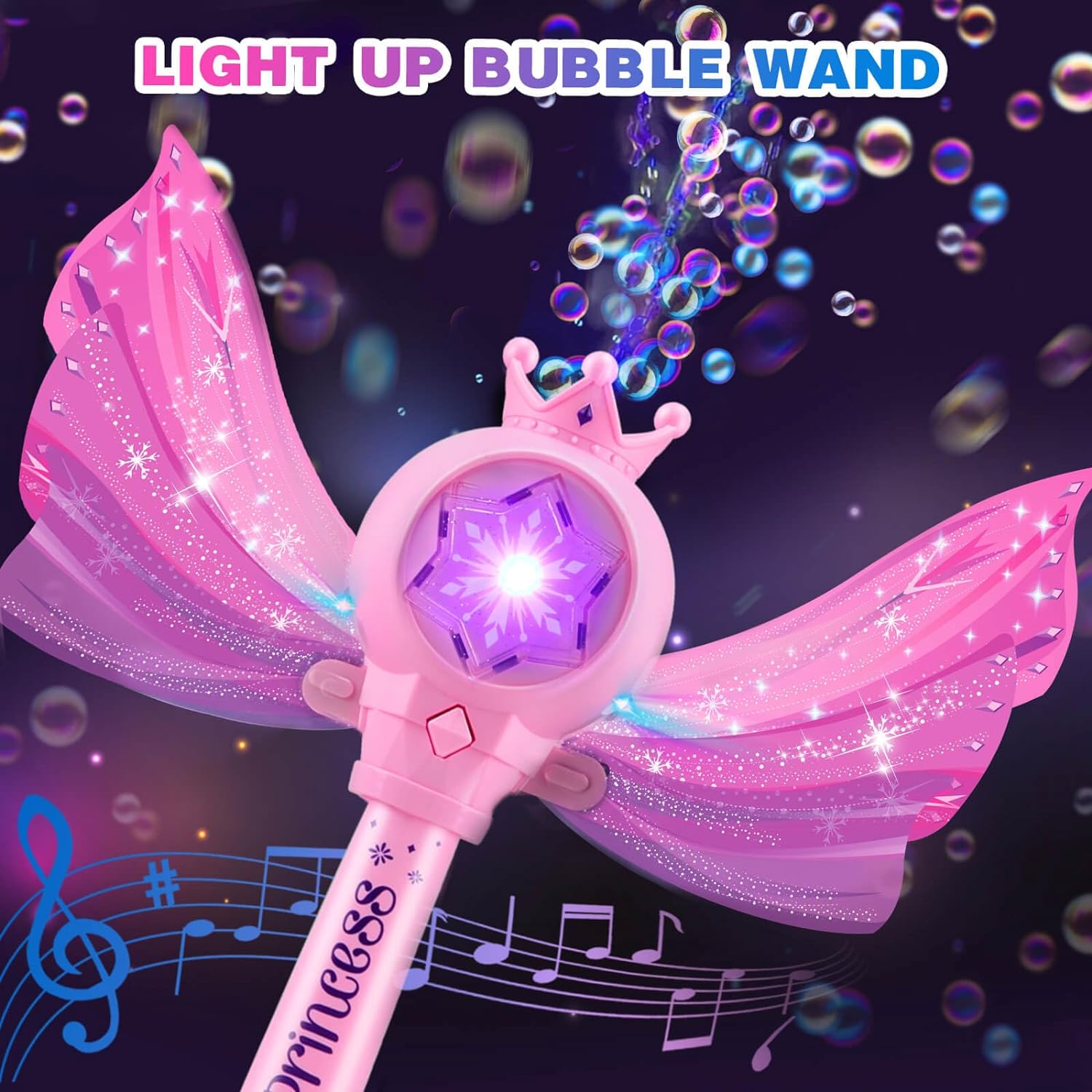 Pink Bubble Blower for Girls age 4-8 - Outdoor Toys From 3 Years (+ 5 pieces Bubbles) Speelgoed Koning