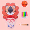 Panier de basket suspendu jouet sportif | Kit de basket portable avec animaux cartoon, jouet extérieur pour enfants King of Toys
