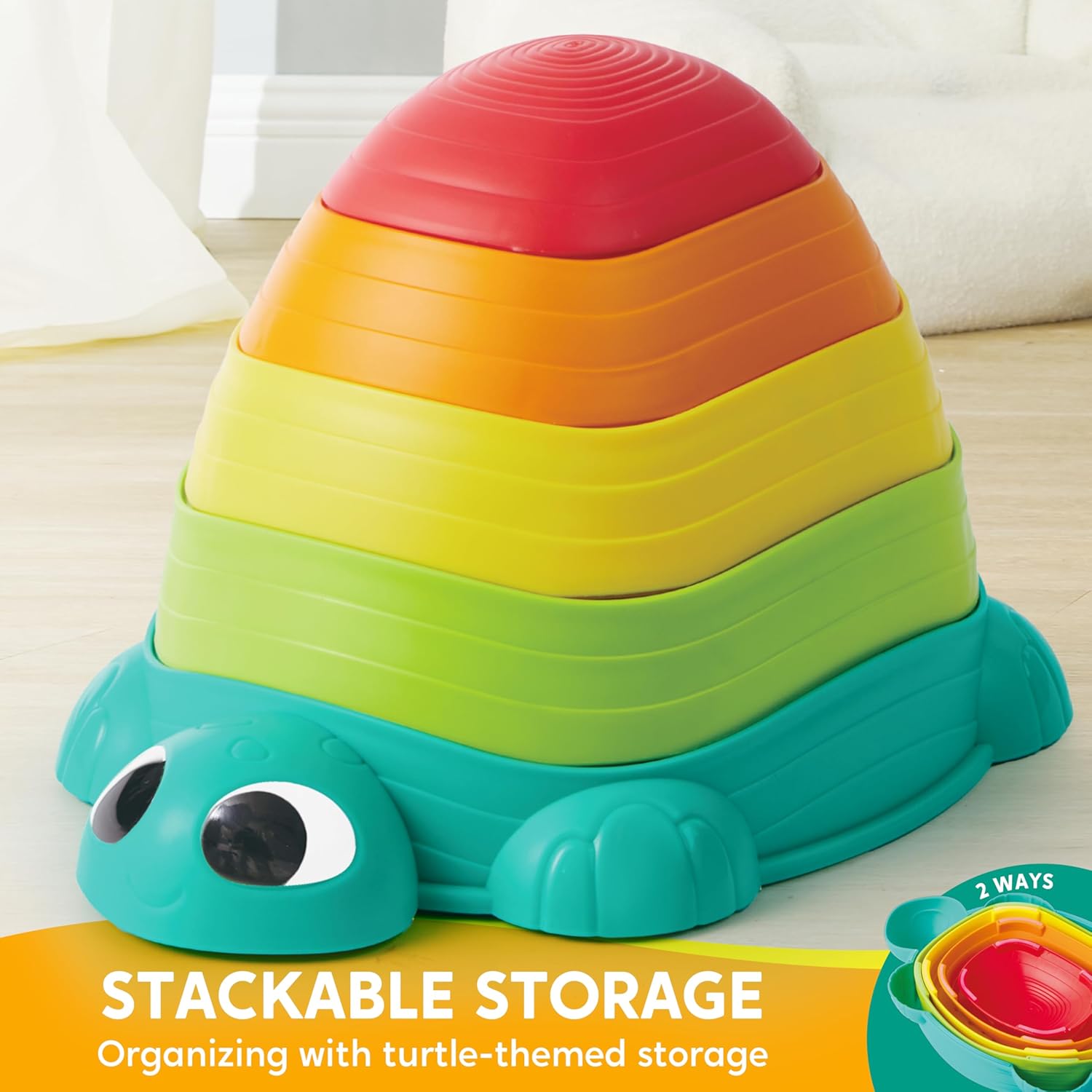 Lot de 5 tapis d’équilibre tortue | Tapis de saut parcours d’obstacles pour enfants 3+ ans, jeu intérieur et extérieur King of Toys