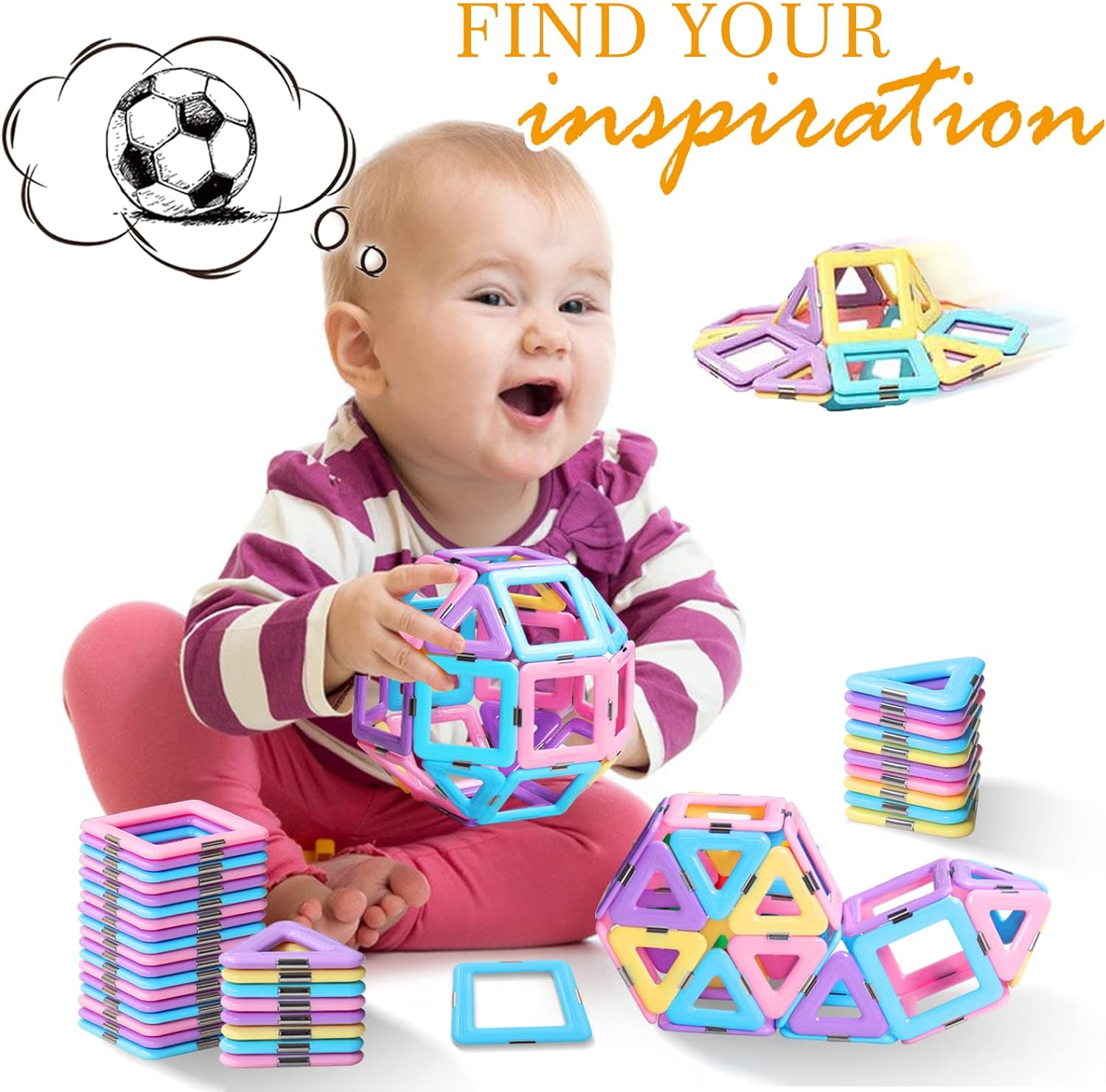 Ensemble de Jouets Magnétiques - Pour Enfants de 3, 4, 5, 6+ Ans Speelgoed Koning