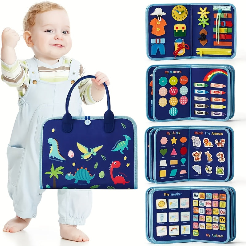 Tableau d'Activités Éducatif pour Bébé | Jouet en Feutre pour Développement Cognitif et Compétences Motrices | Jouet de Voyage pour Enfants 1-3 Ans | Idée Cadeau pour Tout-Petits King of Toys