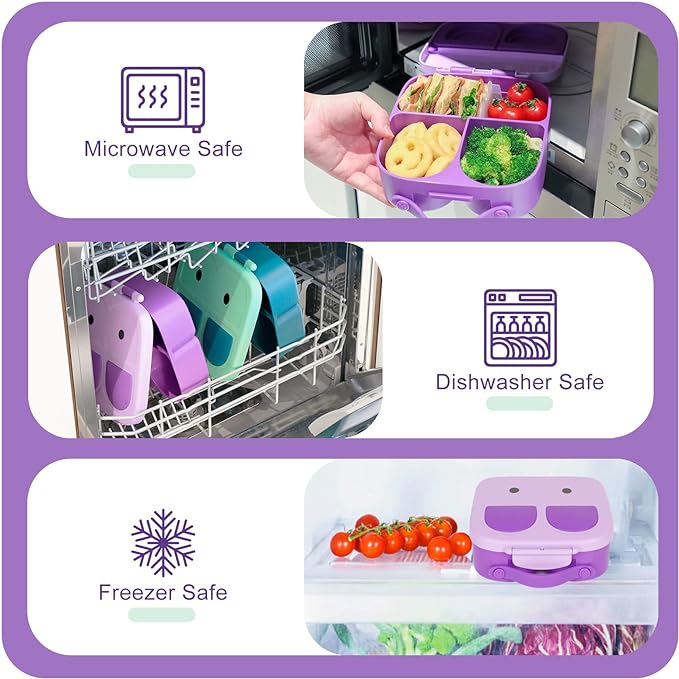 Boîte à lunch pour enfants avec 4 contenants de repas l Tambour pour enfants avec séparateur amovible De Speelgoed Koning
