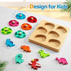 Puzzles en bois Montessori dinosaures | Puzzles éducatifs d’œufs de dinosaures pour enfants de 1 à 3 ans King of Toys