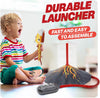 Lanceur de fusées pour enfants - Lance jusqu'à 100 mètres - 6 fusées en mousse colorées et support de lancement solide, rampe de lancement en forme de souche - Jouets d'extérieur amusants pour les enfants âgés de 3 ans et plus. De Speelgoed Koning