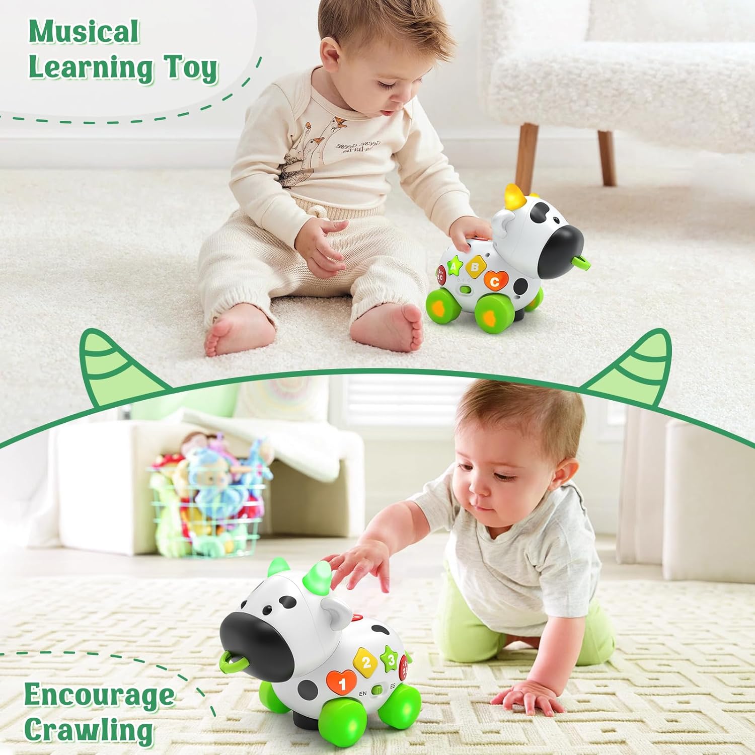 Jouet musical Vache - Bébé à partir de 6 mois (Jouets éducatifs) Speelgoed Koning