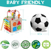 Cube d'activité en bois 8-en-1 pour bébé | Jouet Montessori d'apprentissage pour les 1-3 ans | Cadeau parfait pour un premier anniversaire King of Toys