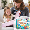 Ensemble de train en bois magnétique avec 11 animaux | Jouets Montessori pour activités d'apprentissage préscolaire des tout-petits King of Toys