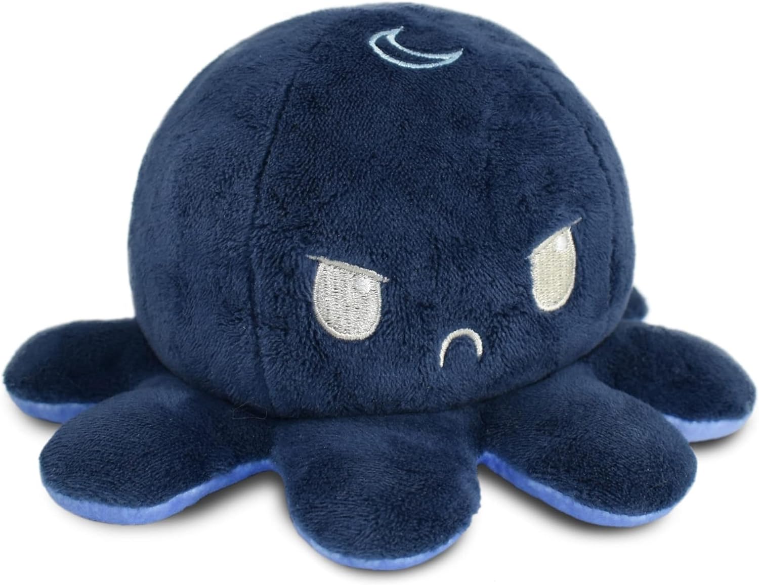 Peluche Octopus Réversible - Violet + Bleu - Mignons Animaux en Peluche Sensory Fidget Qui Montre Votre Humeur, Bleu en Colère + Violet Heureux, 10 cm De Speelgoed Koning