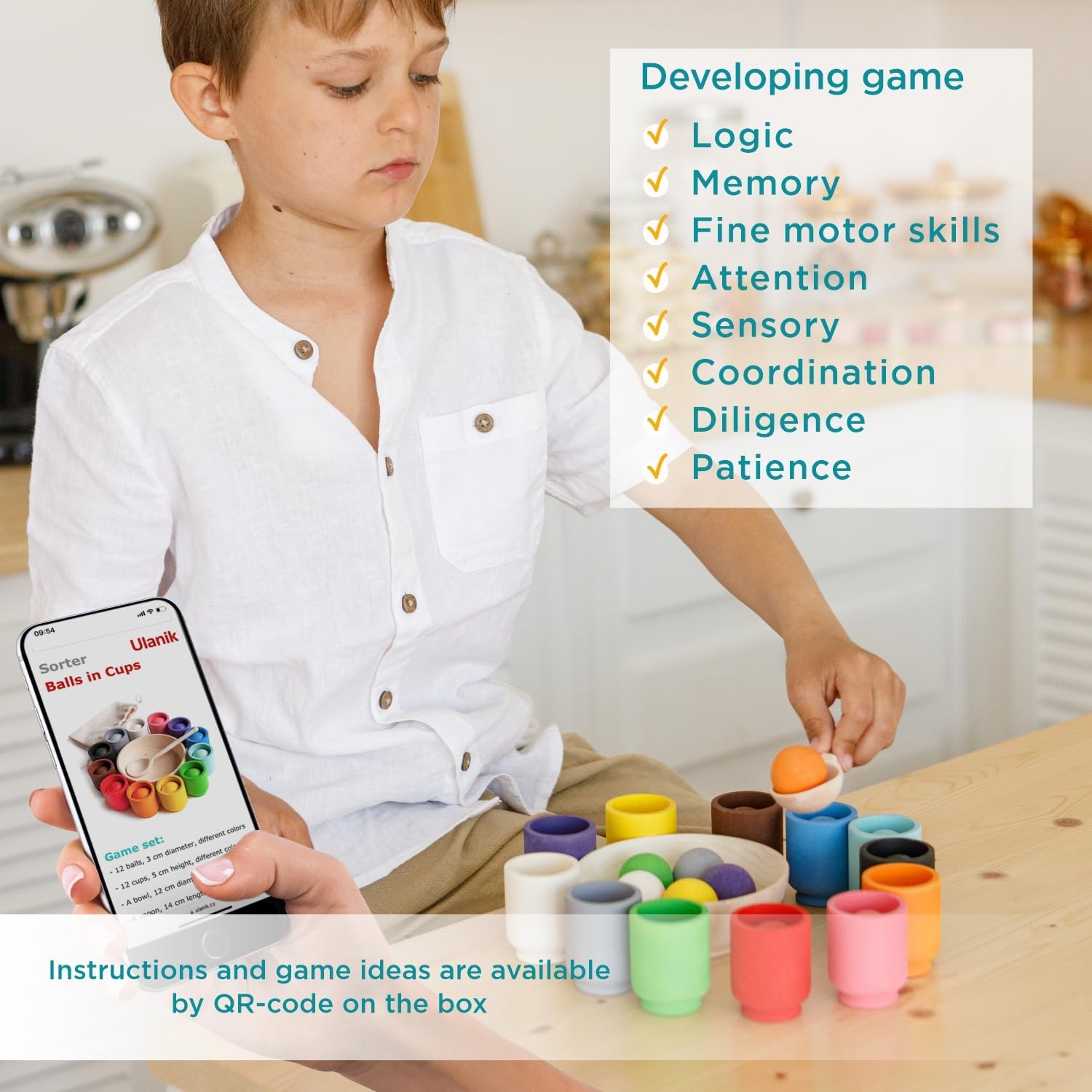 Jeu de Tri de Balles pour Tout-Petit - Jouets Montessori 1 An & Jouets Sensoriels