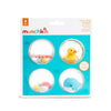 Lot de 4 Jouets de Bain Bébé Flottants | Stimule les Sens avec Anneaux Texturés & Bulles Colorées | Amusant et Sûr pour Bébés 4+ Mois King of Toys