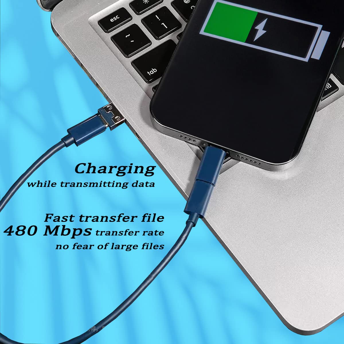 MyPhone l USB Charging Adapter Cable Set l USB A & Type C & Micro & Lightning De Speelgoedkoning