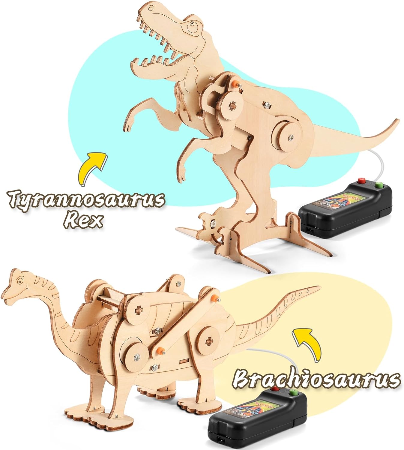 Ensemble de construction en bois pour dinosaures l Ensemble STEM dinosaures l Enfants de 8 à 12 ans Speelgoed Koning