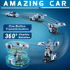 Voiture-robot transformable télécommandée | Voiture de police RC avec transformation à un bouton, lumière clignotante et rotation à 360° pour enfants King of Toys
