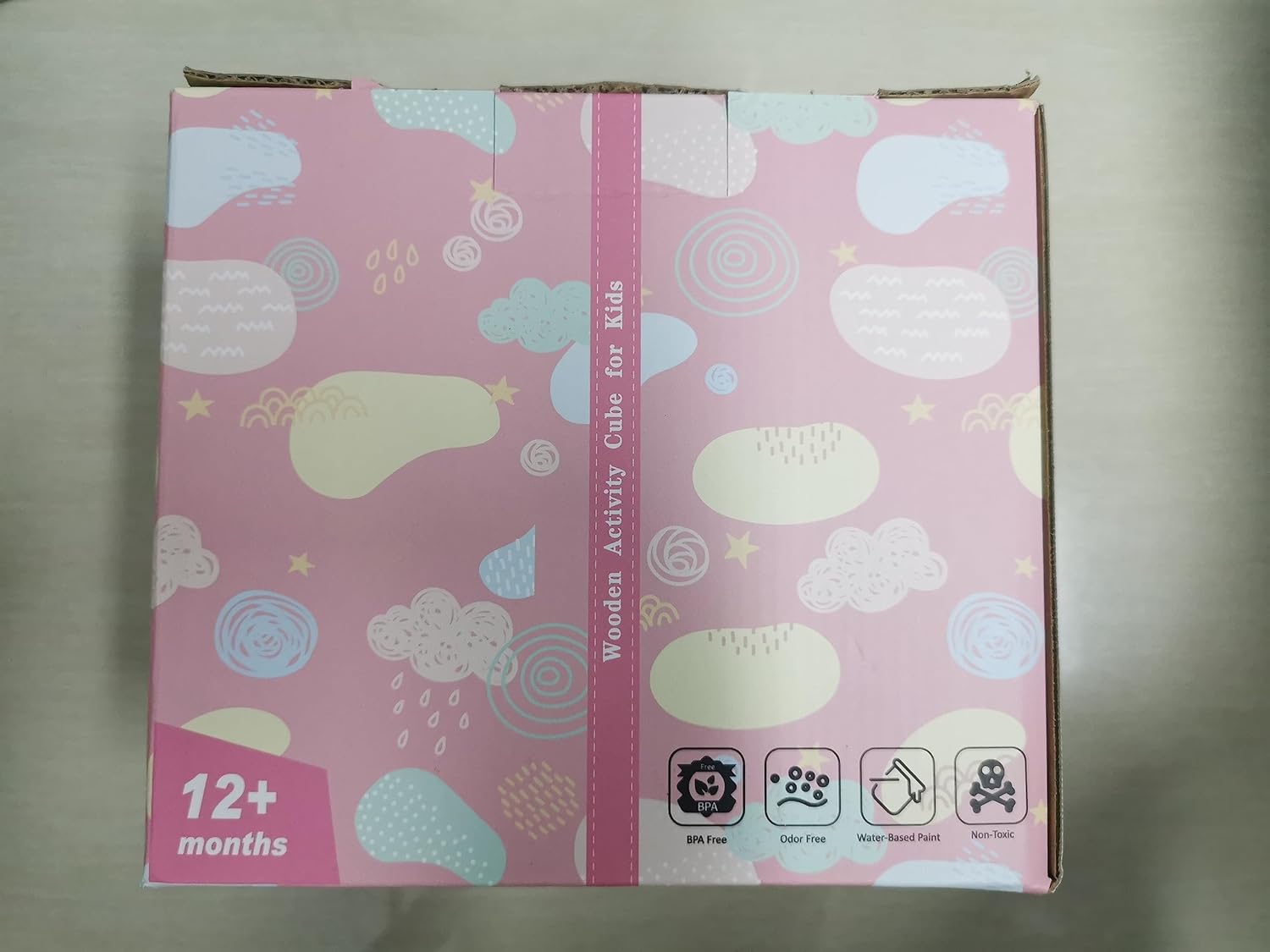 Cube d'activité en bois 8-en-1 pour bébé | Jouet Montessori d'apprentissage pour les 1-3 ans | Cadeau parfait pour un premier anniversaire King of Toys