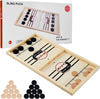 Jeu de Hockey en Bois 2 en 1 | Jeu de Fronde en Bois Activité Intérieure pour Toute la Famille, Enfants et Adultes King of Toys