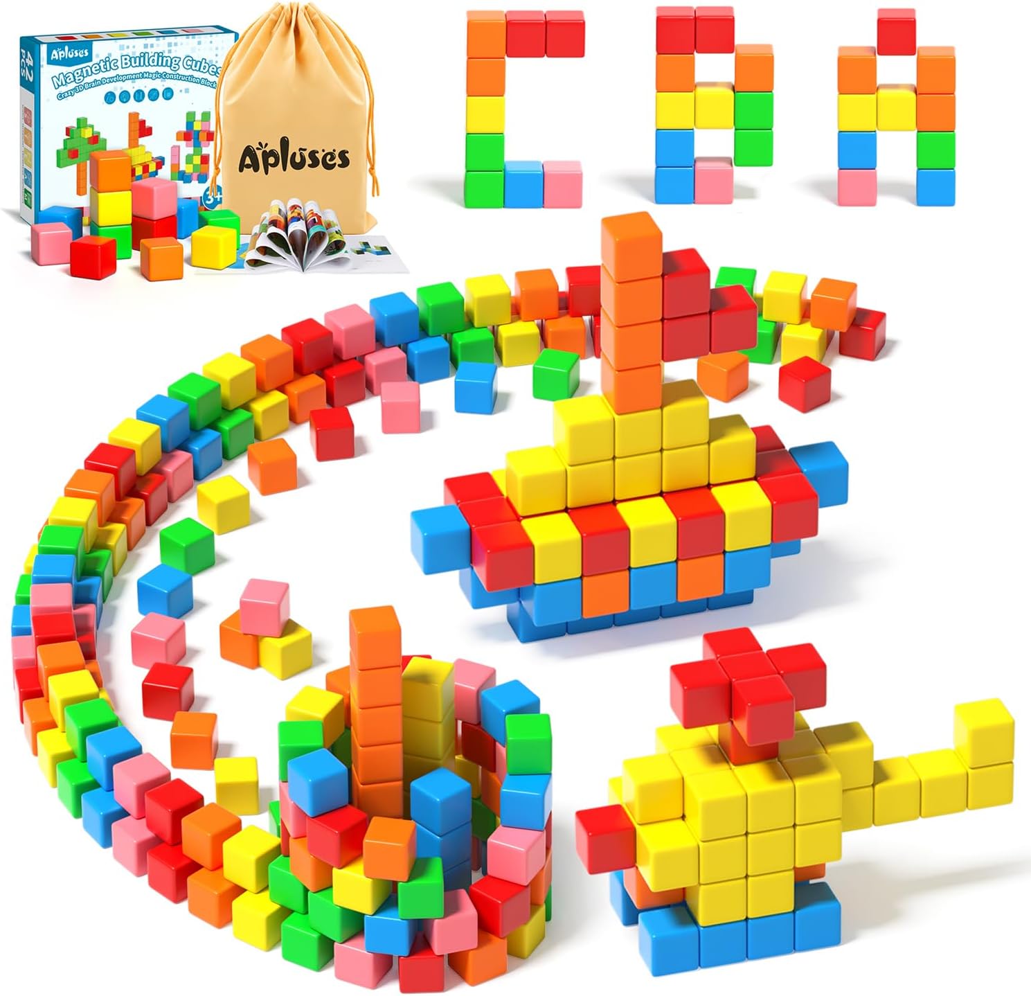 Blocs de construction magnétiques 42PCS | Jouet sensoriel Montessori pour les 3-8 ans | Cadeau éducatif STEM pour garçons et filles