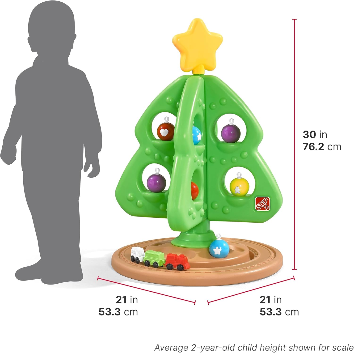 Jouet Sapin de Noël Interactif | Ornements en Plastique Colorés Montessori avec Train pour Tout-Petits de 1+ Ans King of Toys