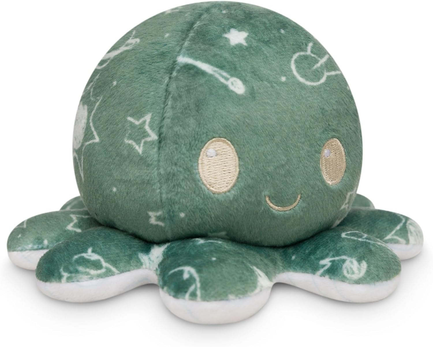 Peluche Octopus Réversible - Violet + Bleu - Mignons Animaux en Peluche Sensory Fidget Qui Montre Votre Humeur, Bleu en Colère + Violet Heureux, 10 cm De Speelgoed Koning