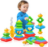 Blocs empilables pour tout-petits | 30PCS Jouet Montessori STEM | Cadeau éducatif préscolaire pour les 1-4 ans King of Toys