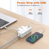 Multiprise avec Protection Contre les Surtensions à 6 Prises | Cordon d'Alimentation 1,5 m avec 3 Ports USB, Extendeur de Prise Murale King of Toys