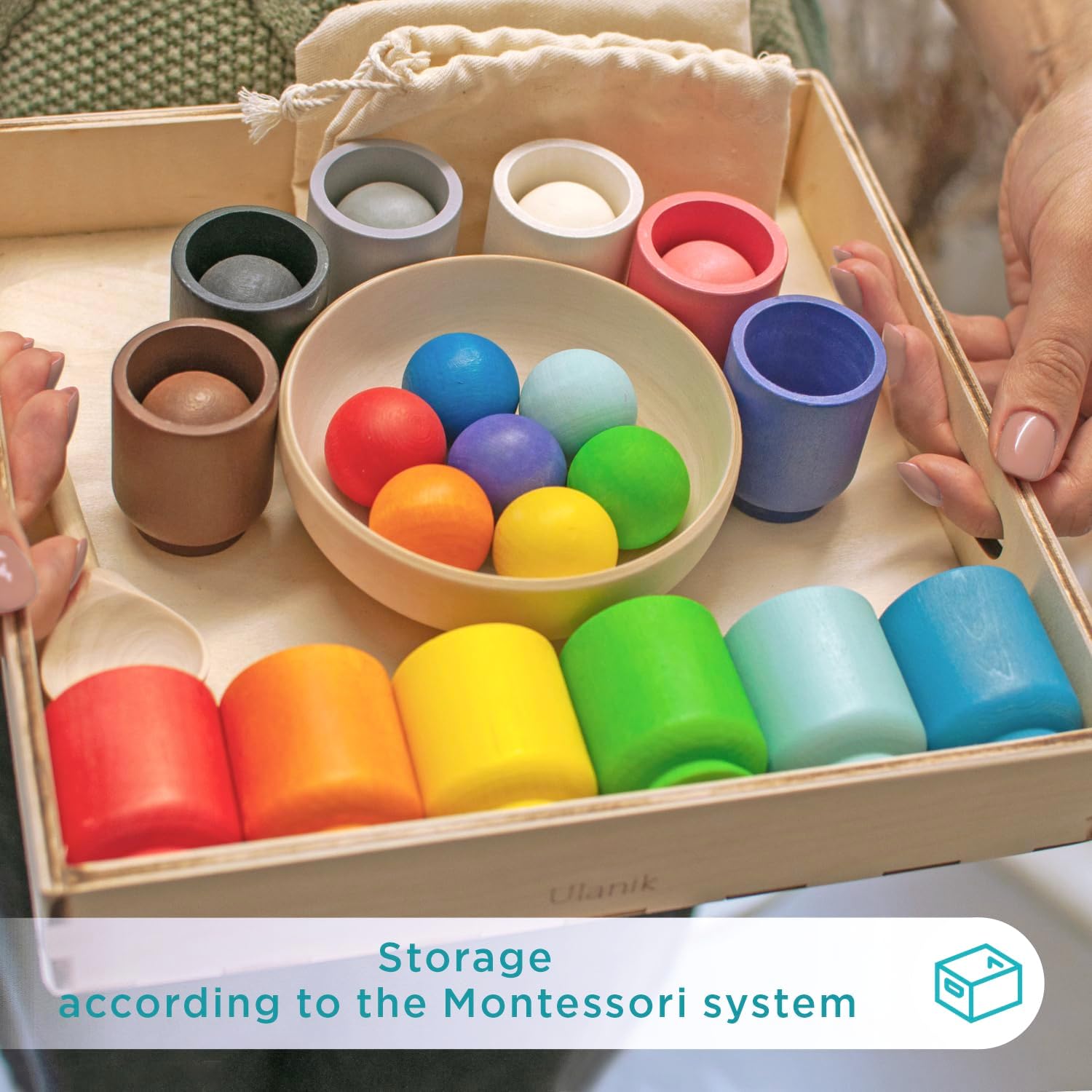 Jeu de Tri de Balles pour Tout-Petit - Jouets Montessori 1 An & Jouets Sensoriels