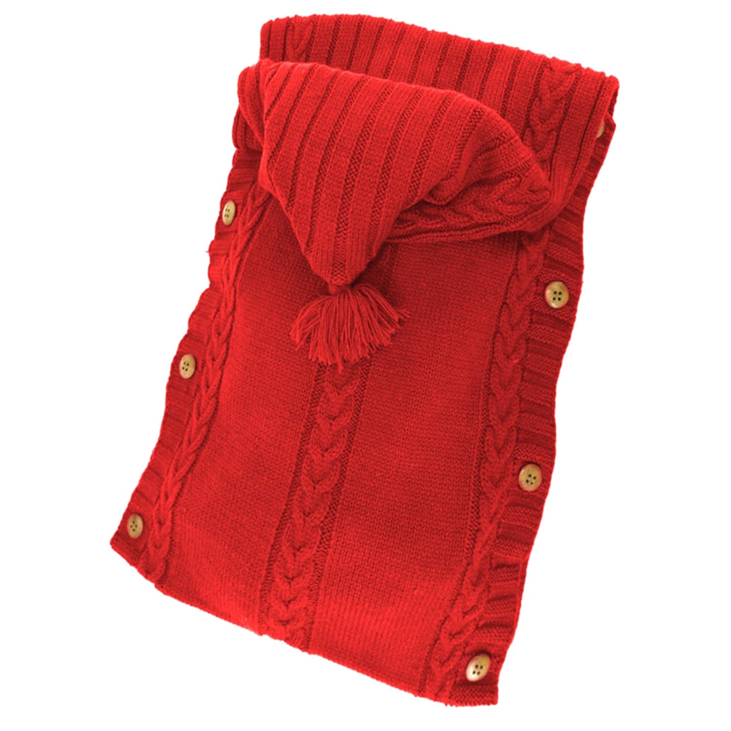 Sac de Couchage Bébé en Tricot Épais pour Nouveau-Né 0-6 Mois - Couverture d'Emmaillotage Laine avec Capuche - Cadeau de Naissance Hiver