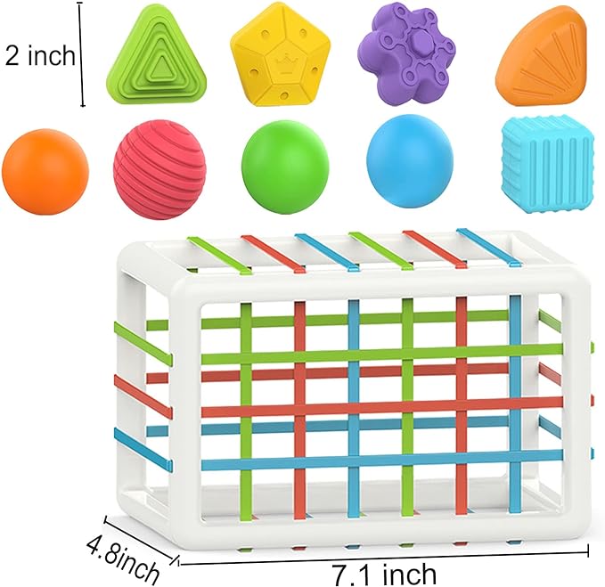 KidGame l Jeu des formes dans la boîte Bébé à partir de 6 mois l Développe la motricité De Speelgoed Koning