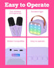 Mini Karaoké Enfant Bluetooth avec 2 Micros | Machine Portable pour Filles 3-10+ Ans | Cadeau Anniversaire & Soirée King of Toys