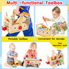 Coffret Outils en Bois de 29 Pièces | Jouet Éducatif STEM Montessori pour Jeu de Construction Imaginatif pour les 2 à 6 Ans