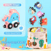 Ensemble de train en bois magnétique avec 11 animaux | Jouets Montessori pour activités d'apprentissage préscolaire des tout-petits King of Toys