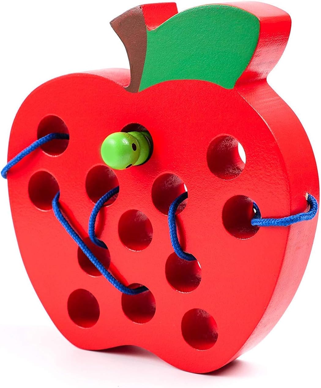 Jouet Montessori en Bois | Jeu de Lacer Pomme en Bois | Développement des Compétences Motrices pour Enfants 3-5 Ans King of Toys