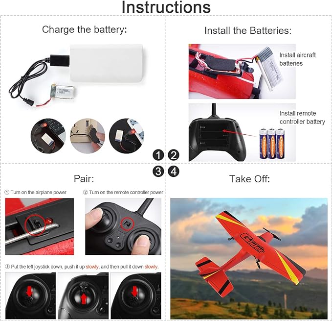 Avion RC HAWK | Avion Télécommandé | Enfants et Débutants De Speelgoed Koning