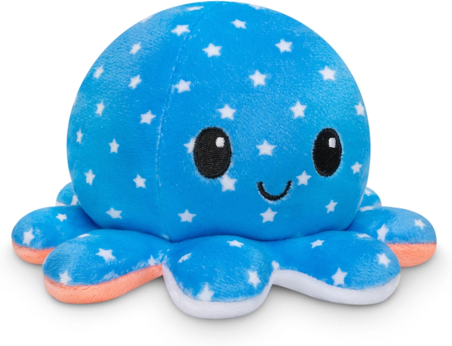Peluche Octopus Réversible - Violet + Bleu - Mignons Animaux en Peluche Sensory Fidget Qui Montre Votre Humeur, Bleu en Colère + Violet Heureux, 10 cm De Speelgoed Koning