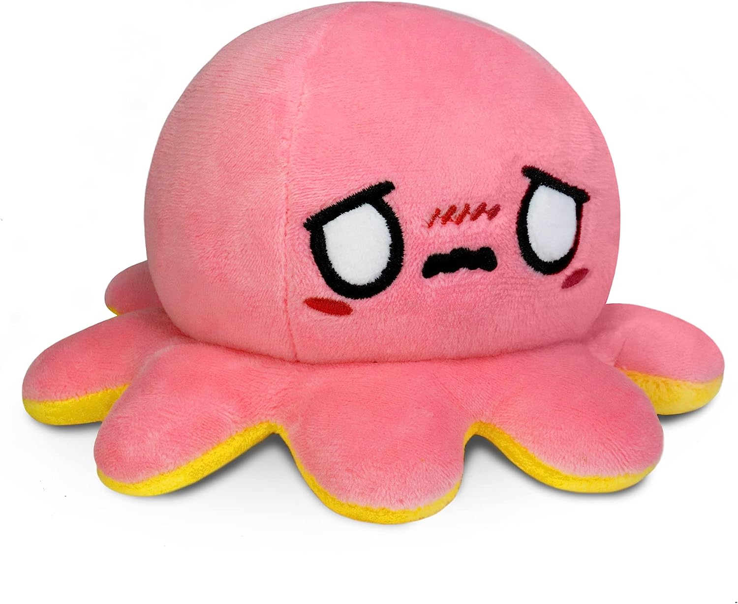 Peluche Octopus Réversible - Violet + Bleu - Mignons Animaux en Peluche Sensory Fidget Qui Montre Votre Humeur, Bleu en Colère + Violet Heureux, 10 cm De Speelgoed Koning