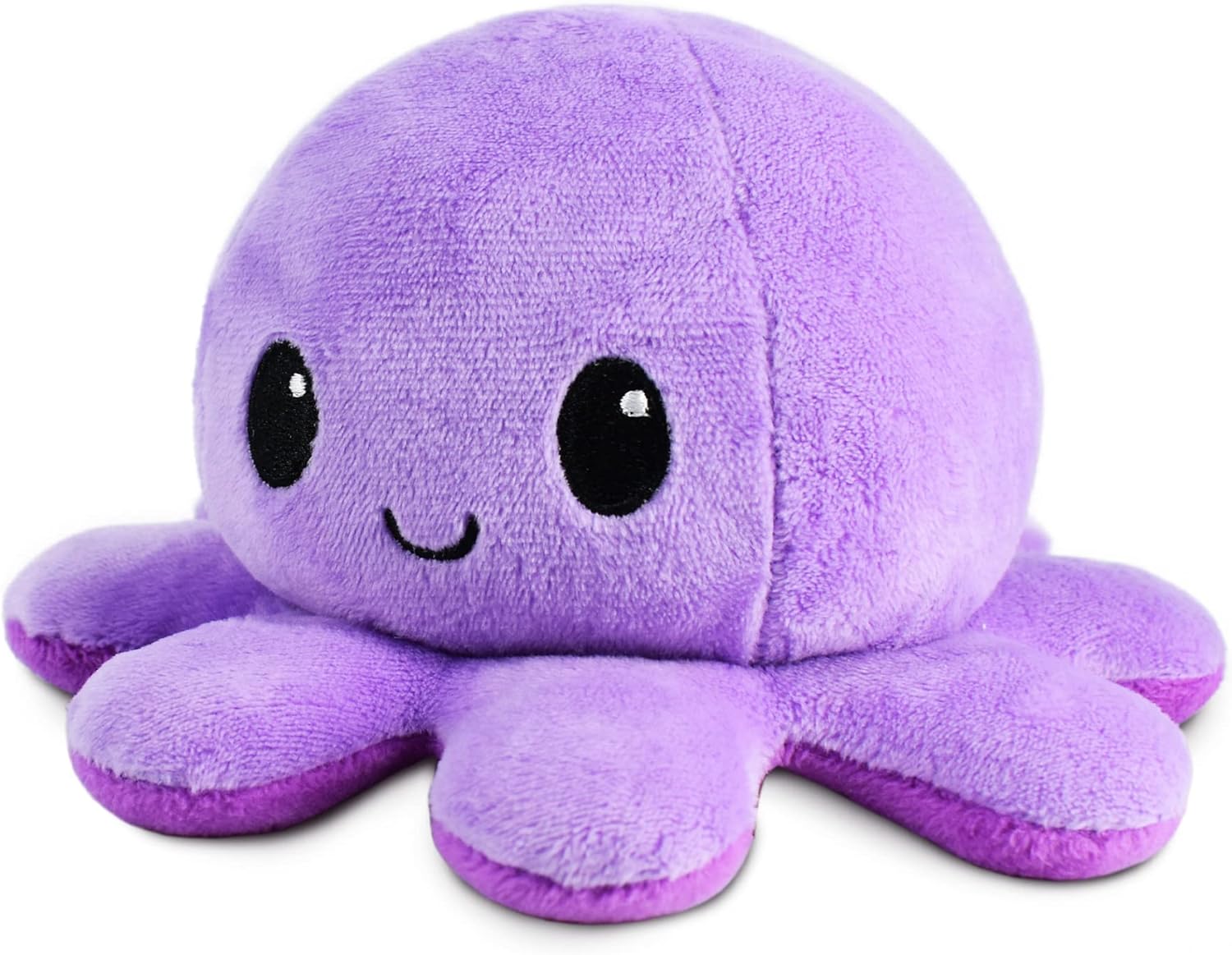 Peluche Octopus Réversible - Violet + Bleu - Mignons Animaux en Peluche Sensory Fidget Qui Montre Votre Humeur, Bleu en Colère + Violet Heureux, 10 cm De Speelgoed Koning
