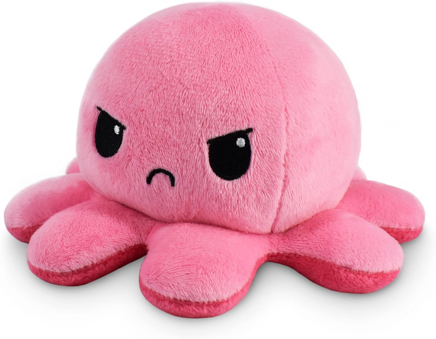 Peluche Octopus Réversible - Violet + Bleu - Mignons Animaux en Peluche Sensory Fidget Qui Montre Votre Humeur, Bleu en Colère + Violet Heureux, 10 cm De Speelgoed Koning