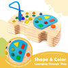 Tableau d'Activités Éléphant pour Tout-Petits | Jouet Sensoriel Montessori avec Interrupteur Lumineux en Bois King of Toys