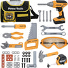 Ensemble d'Outils pour Enfants Garçons | Kit d'Outils pour Tout-Petits avec Sac à Outils et Perceuse Électronique Jouet | Jeux d'Imitation de Construction pour Enfants | Jouets pour Garçons de 3, 4, 5 Ans King of Toys