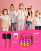 Mini Karaoké Enfant Bluetooth avec 2 Micros | Machine Portable pour Filles 3-10+ Ans | Cadeau Anniversaire & Soirée King of Toys