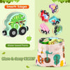 Ensemble de train en bois magnétique avec 11 animaux | Jouets Montessori pour activités d'apprentissage préscolaire des tout-petits King of Toys