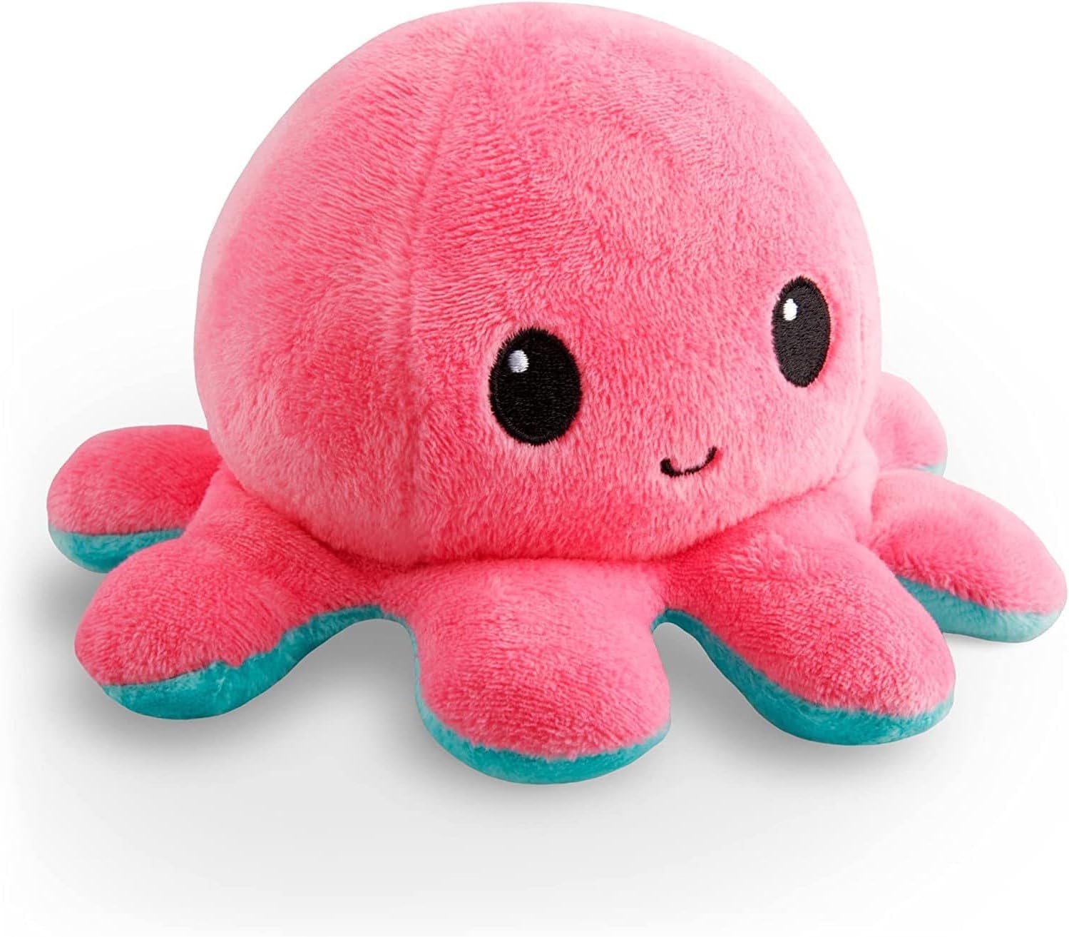 Peluche Octopus Réversible - Violet + Bleu - Mignons Animaux en Peluche Sensory Fidget Qui Montre Votre Humeur, Bleu en Colère + Violet Heureux, 10 cm De Speelgoed Koning