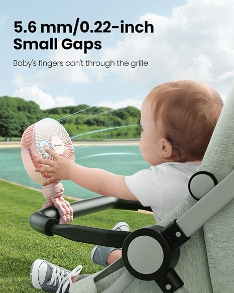 Mini Ventilateur Portable pour Poussette avec Petite Pince et Batterie De Speelgoed Koning