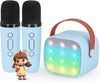 Mini Karaoké Enfant Bluetooth avec 2 Micros | Machine Portable pour Filles 3-10+ Ans | Cadeau Anniversaire & Soirée King of Toys