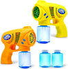 Pistolet à bulles pour enfants, solution de recharge, pistolets à bulles pour enfants 4-8, pistolet à bulles pour enfants 1-3, pistolet à bulles, jouet d'extérieur.