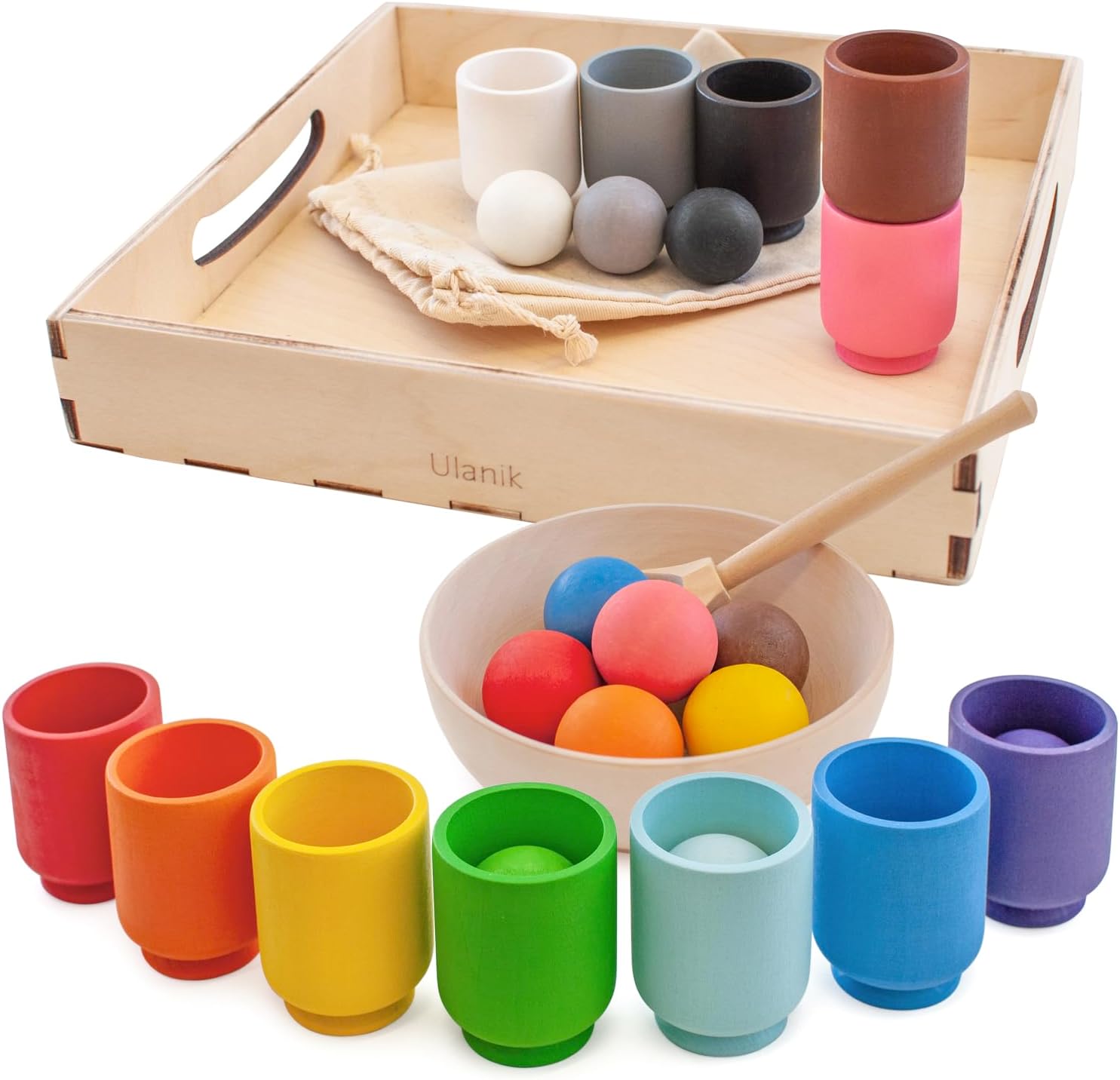 Jeu de Tri de Balles pour Tout-Petit - Jouets Montessori 1 An & Jouets Sensoriels