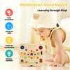 Tableau d'Activités Éléphant pour Tout-Petits | Jouet Sensoriel Montessori avec Interrupteur Lumineux en Bois King of Toys