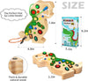 Tableau d'Activités Éléphant pour Tout-Petits | Jouet Sensoriel Montessori avec Interrupteur Lumineux en Bois King of Toys