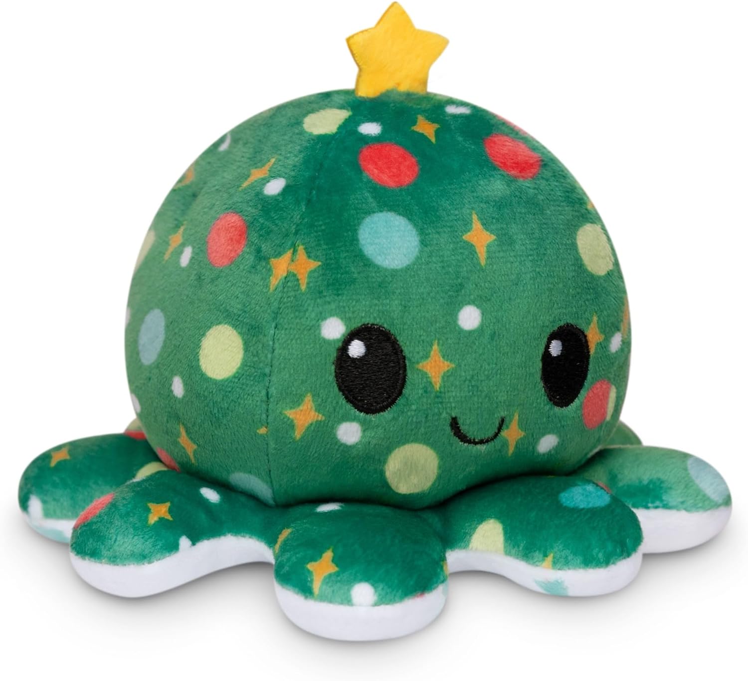 Peluche Octopus Réversible - Violet + Bleu - Mignons Animaux en Peluche Sensory Fidget Qui Montre Votre Humeur, Bleu en Colère + Violet Heureux, 10 cm De Speelgoed Koning