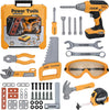 Ensemble d'Outils pour Enfants Garçons | Kit d'Outils pour Tout-Petits avec Sac à Outils et Perceuse Électronique Jouet | Jeux d'Imitation de Construction pour Enfants | Jouets pour Garçons de 3, 4, 5 Ans King of Toys